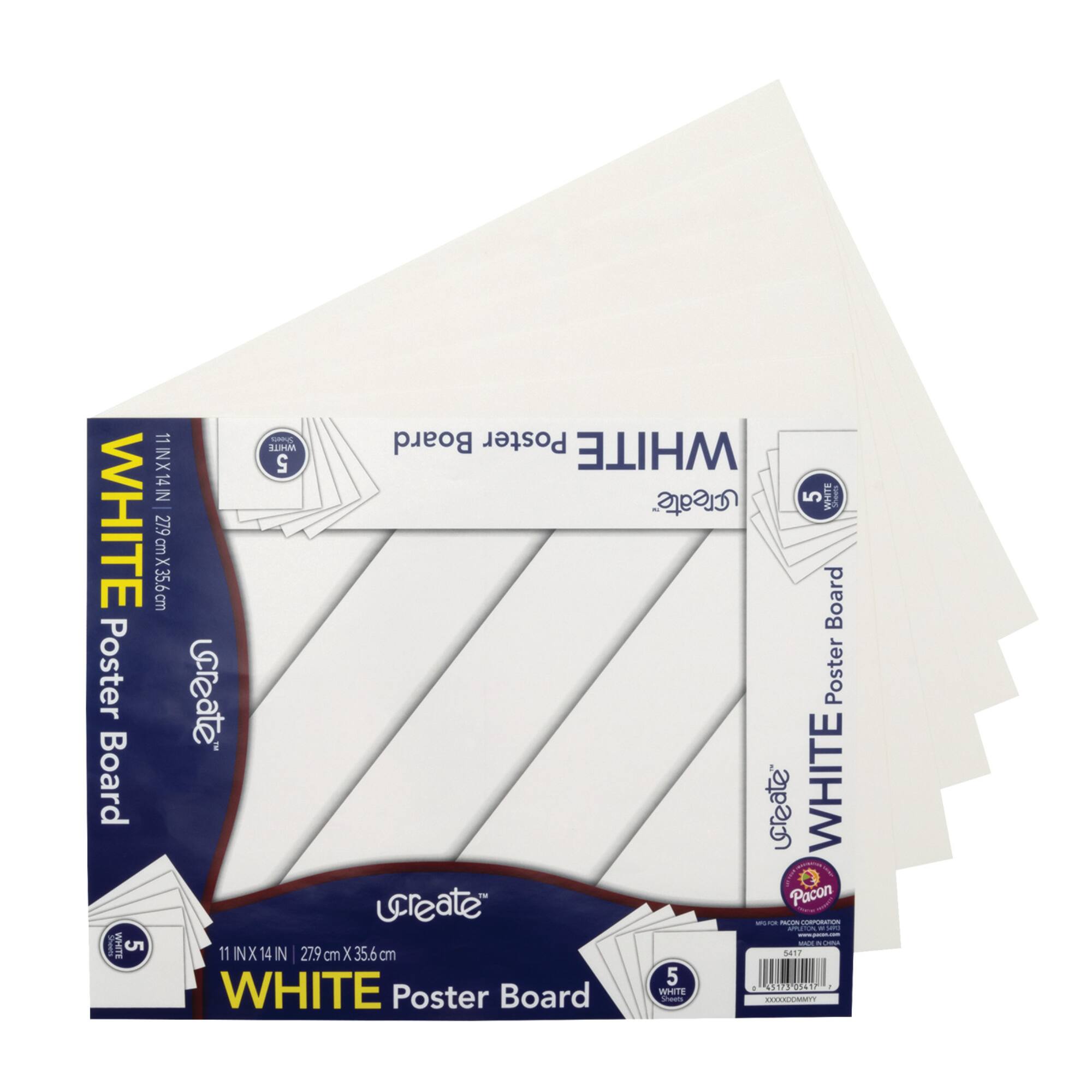 Pacon® White 11" x 14" Poster Boards, 5ct.